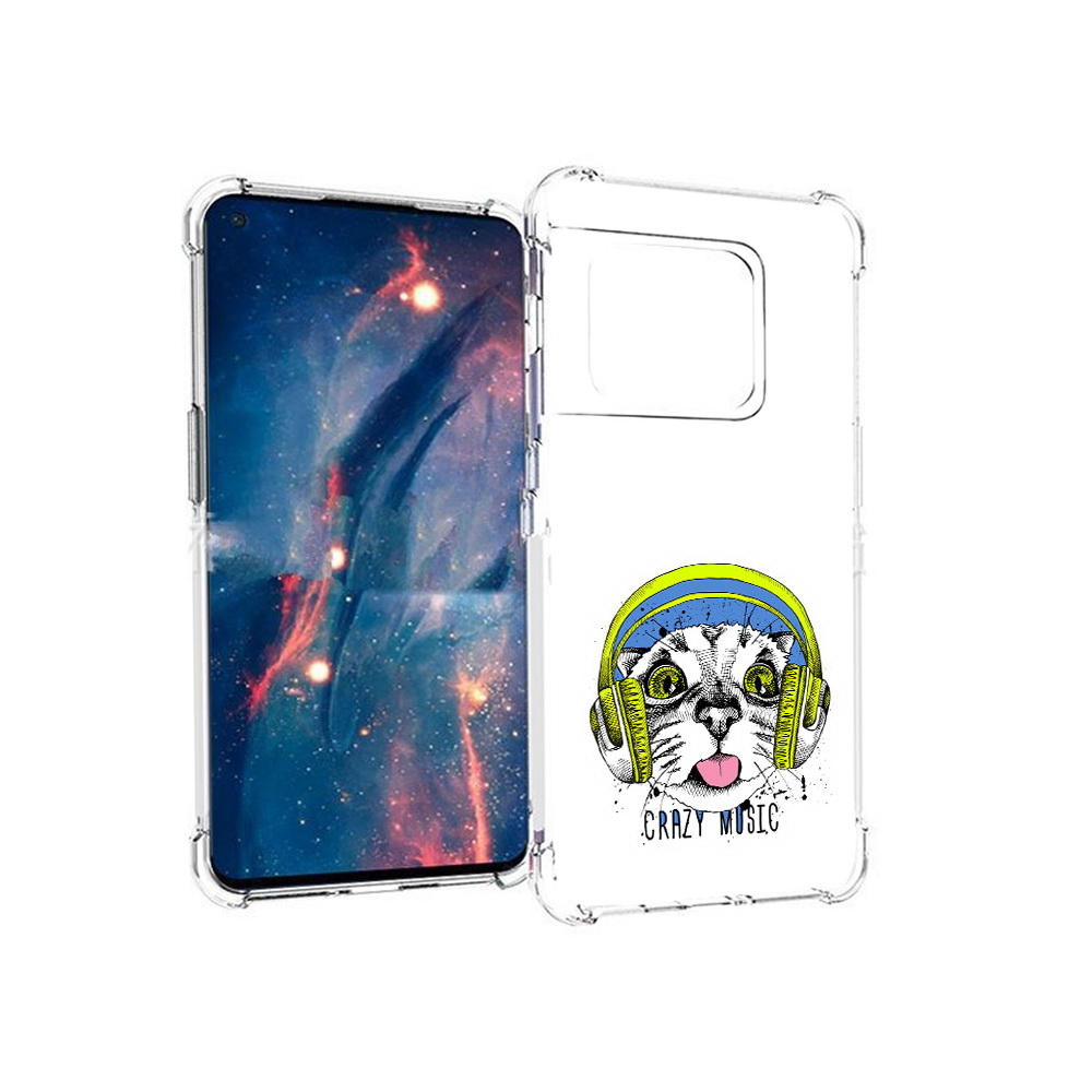 Чехол MyPads Tocco для OnePlus 10 Pro кошка в наушниках рисунок (PT224239.133.403)