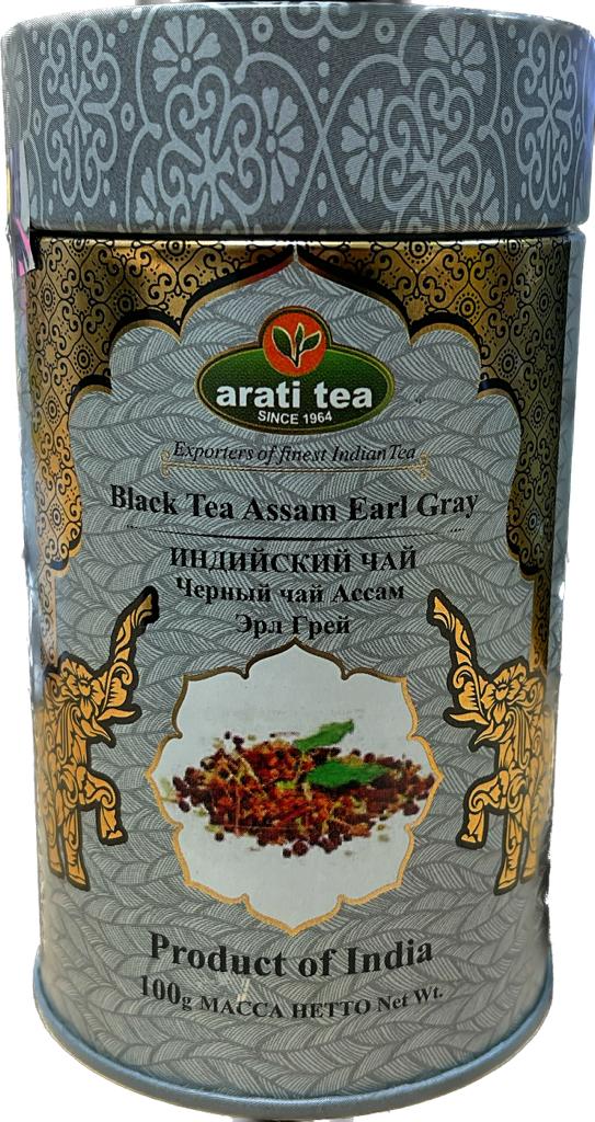 Чай черный Arati tea Earl Grey Ассам, Эрл Грей, 100 г