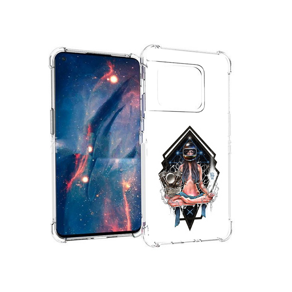 

Чехол MyPads Tocco для OnePlus 10 Pro красивая девушка в шлеме (PT224239.133.406), Прозрачный, Tocco