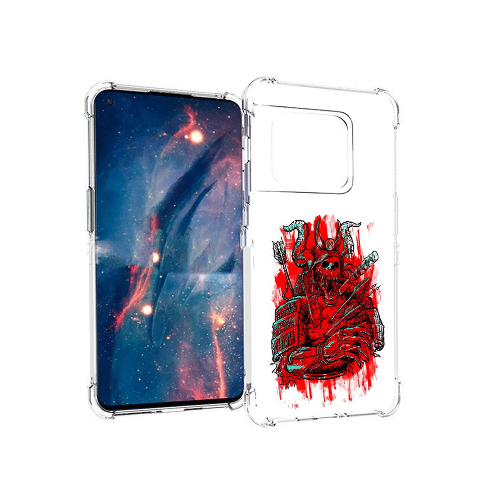 

Чехол MyPads Tocco для OnePlus 10 Pro красный скелет воин (PT224239.133.413), Прозрачный, Tocco