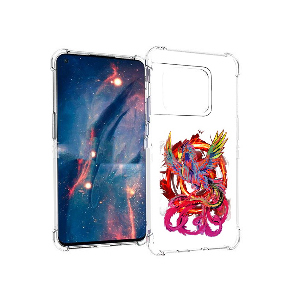 

Чехол MyPads Tocco для OnePlus 10 Pro красочный феникс (PT224239.133.414), Прозрачный, Tocco