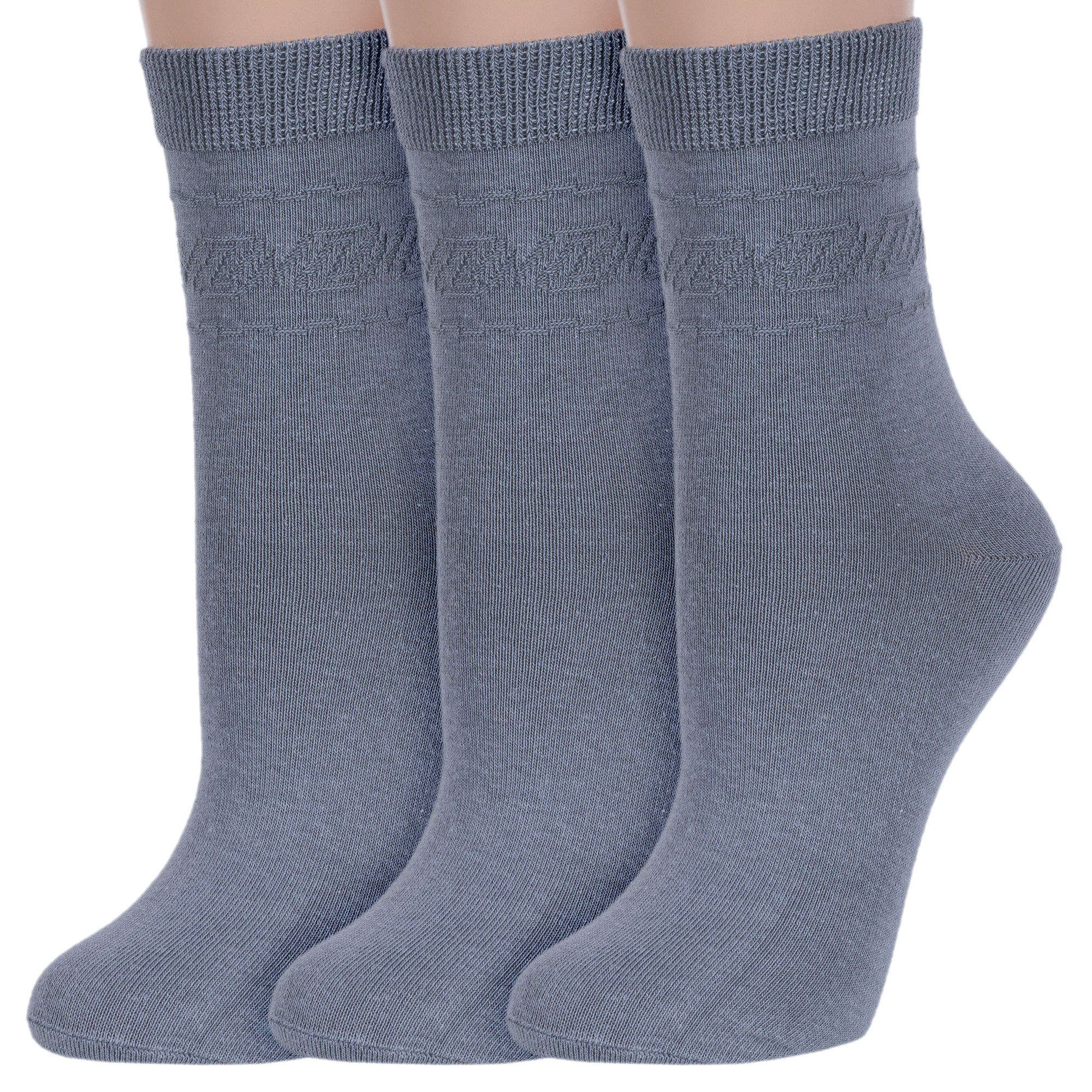 

Комплект носков женских Rusocks 3-С-400 серых 25, 3-С-400