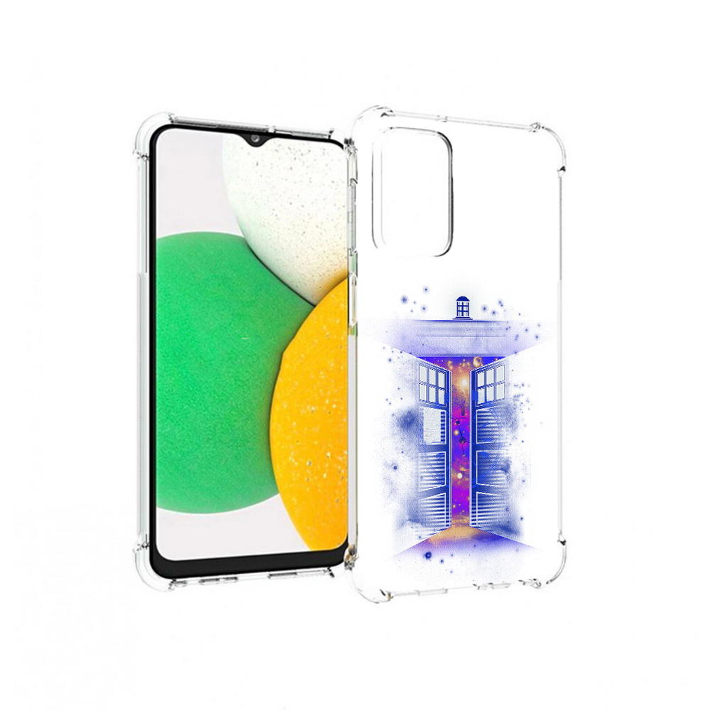 

Чехол MyPads Tocco для Samsung Galaxy A23 фиолетовый уголок абстракция, Прозрачный, Tocco