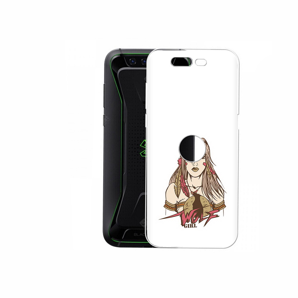 

Чехол MyPads Tocco для Xiaomi Black Shark девушка волк (PT144492.337.306), Прозрачный, Tocco