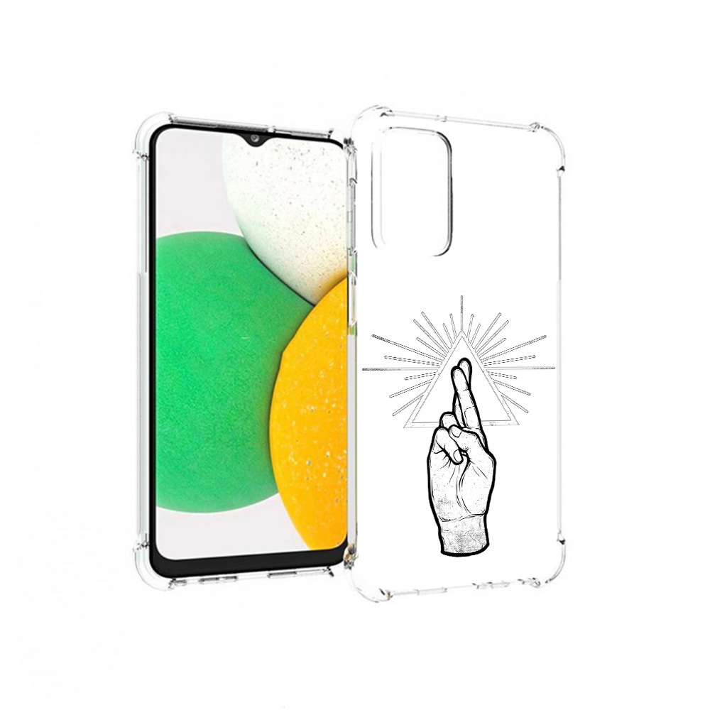 

Чехол MyPads Tocco для Samsung Galaxy A23 черно белая рука, Прозрачный, Tocco