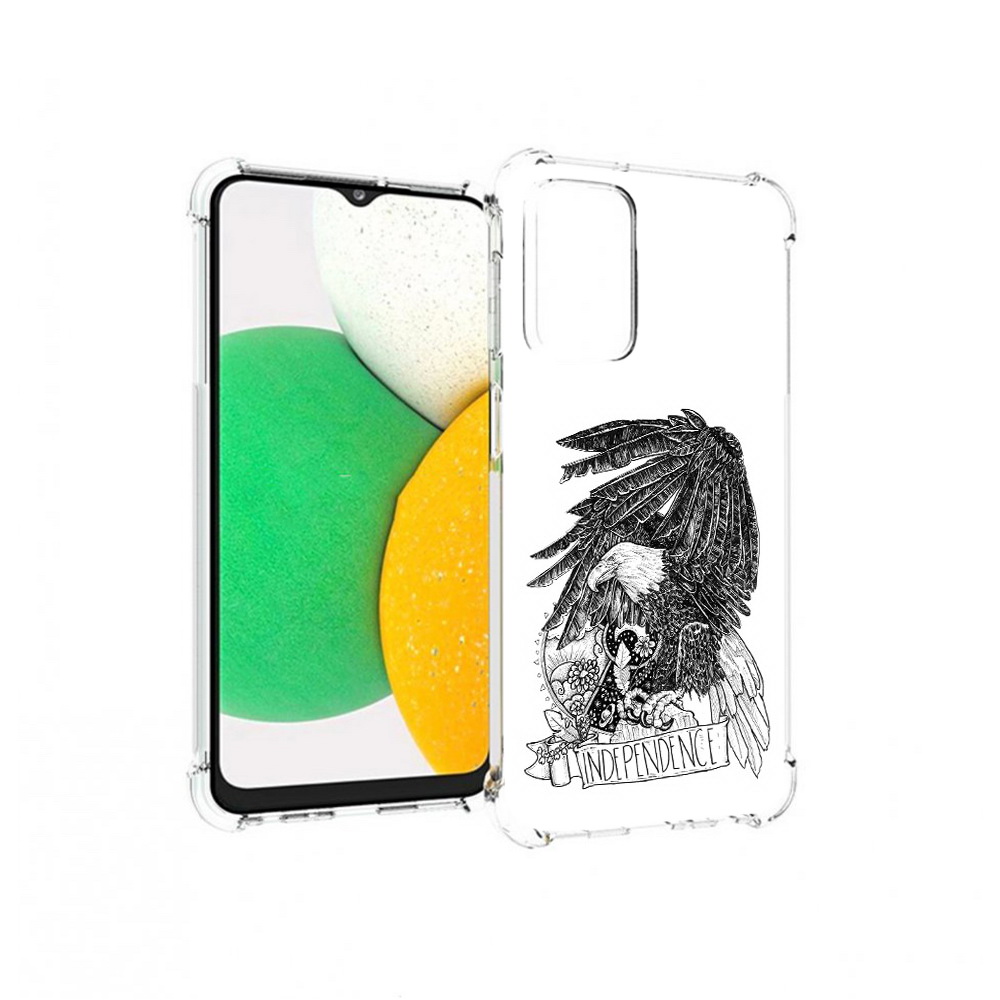 

Чехол MyPads Tocco для Samsung Galaxy A23 черно белый сокол, Прозрачный, Tocco