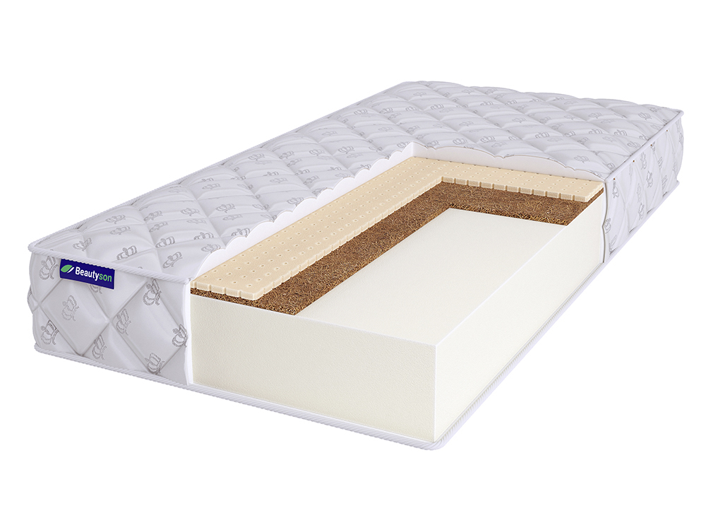

Матрас BeautySon FOAM 14 Mix 130х190, Белый, FOAM 14 Miх