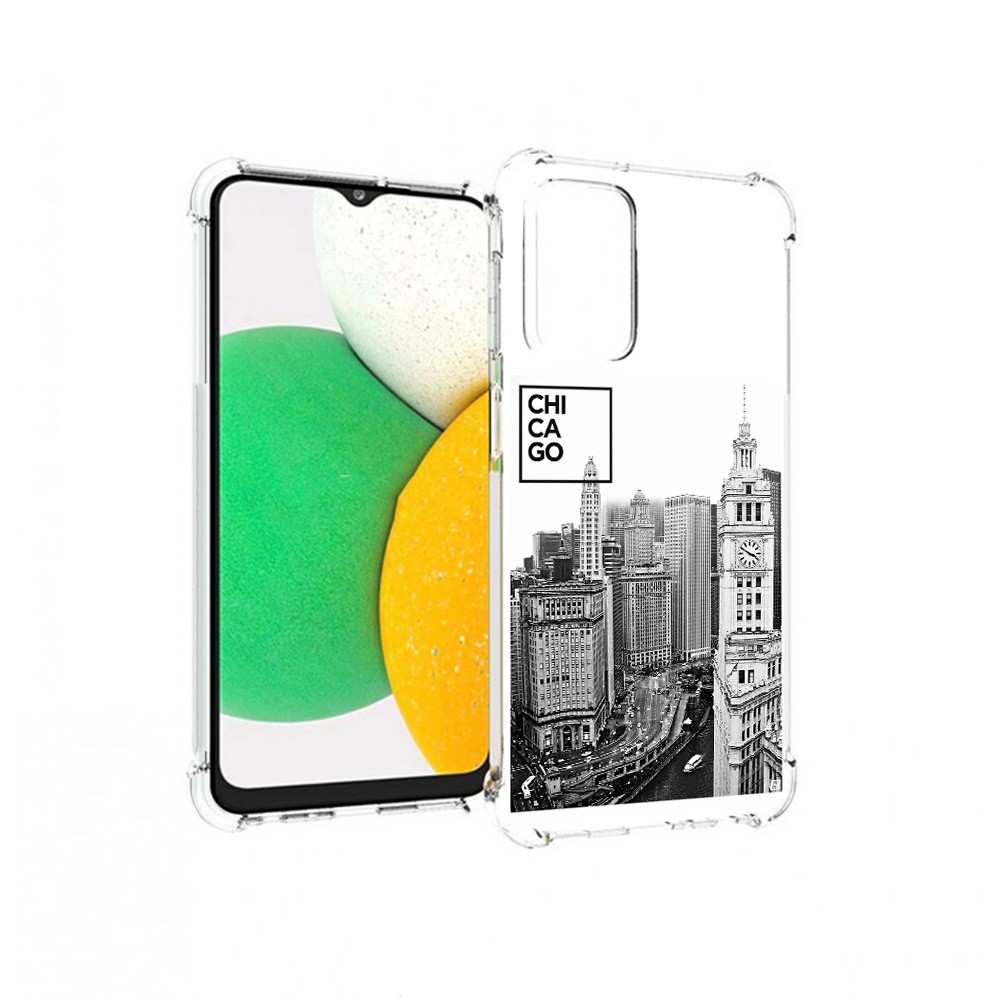 

Чехол MyPads Tocco для Samsung Galaxy A23 черно белый чикаго, Прозрачный, Tocco
