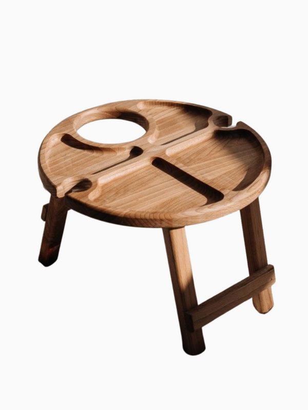 Складной винный сервировочный столик бук PANWORK PW-WT29BEE деревянная посуда