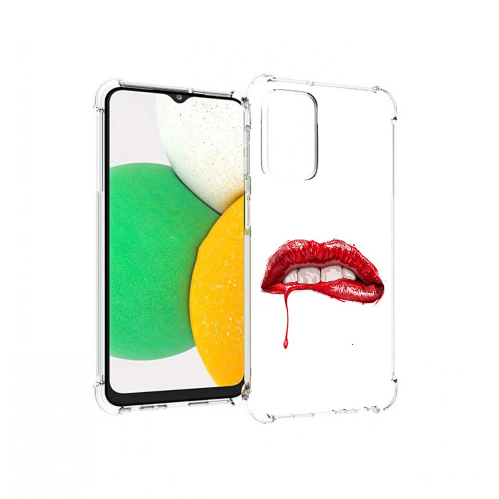 

Чехол MyPads Tocco для Samsung Galaxy A23 яркие красные губы, Прозрачный, Tocco