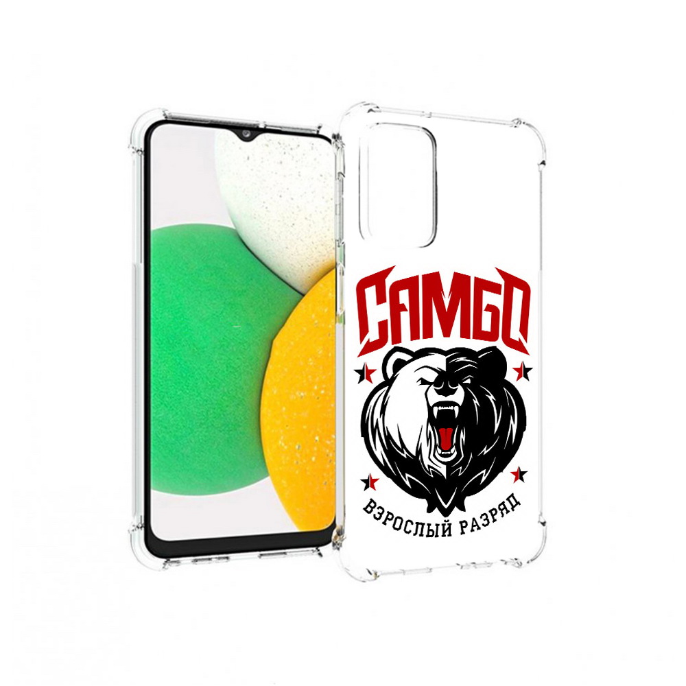

Чехол MyPads Tocco для Samsung Galaxy A23 Единоборства Самбо медведь, Прозрачный, Tocco