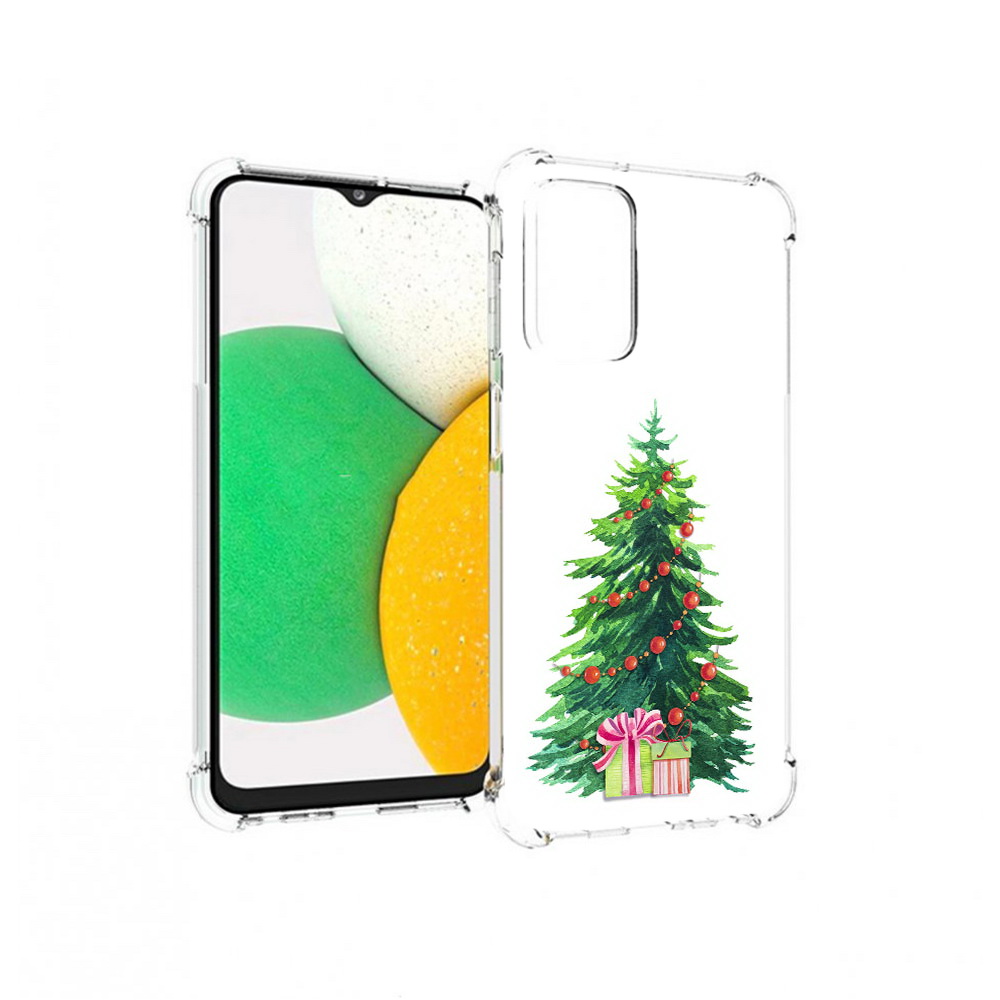 Чехол MyPads Tocco для Samsung Galaxy A23 Елка новогодняя с подарками акварель