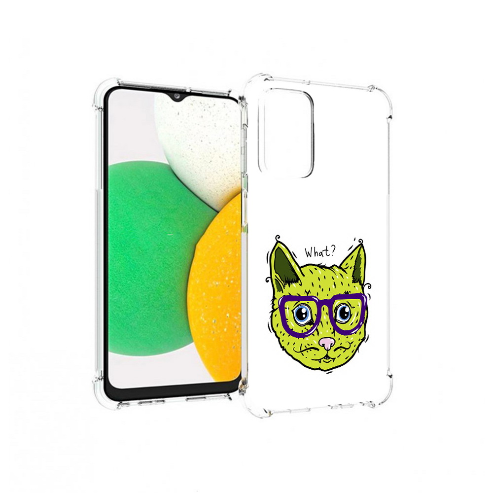 

Чехол MyPads Tocco для Samsung Galaxy A23 Зеленый кот, Прозрачный, Tocco