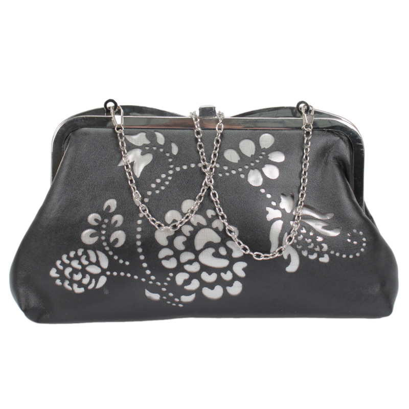 

Клатч женский Flioraj 3120617-2, black silver, Черный;серебристый, 3120617-2