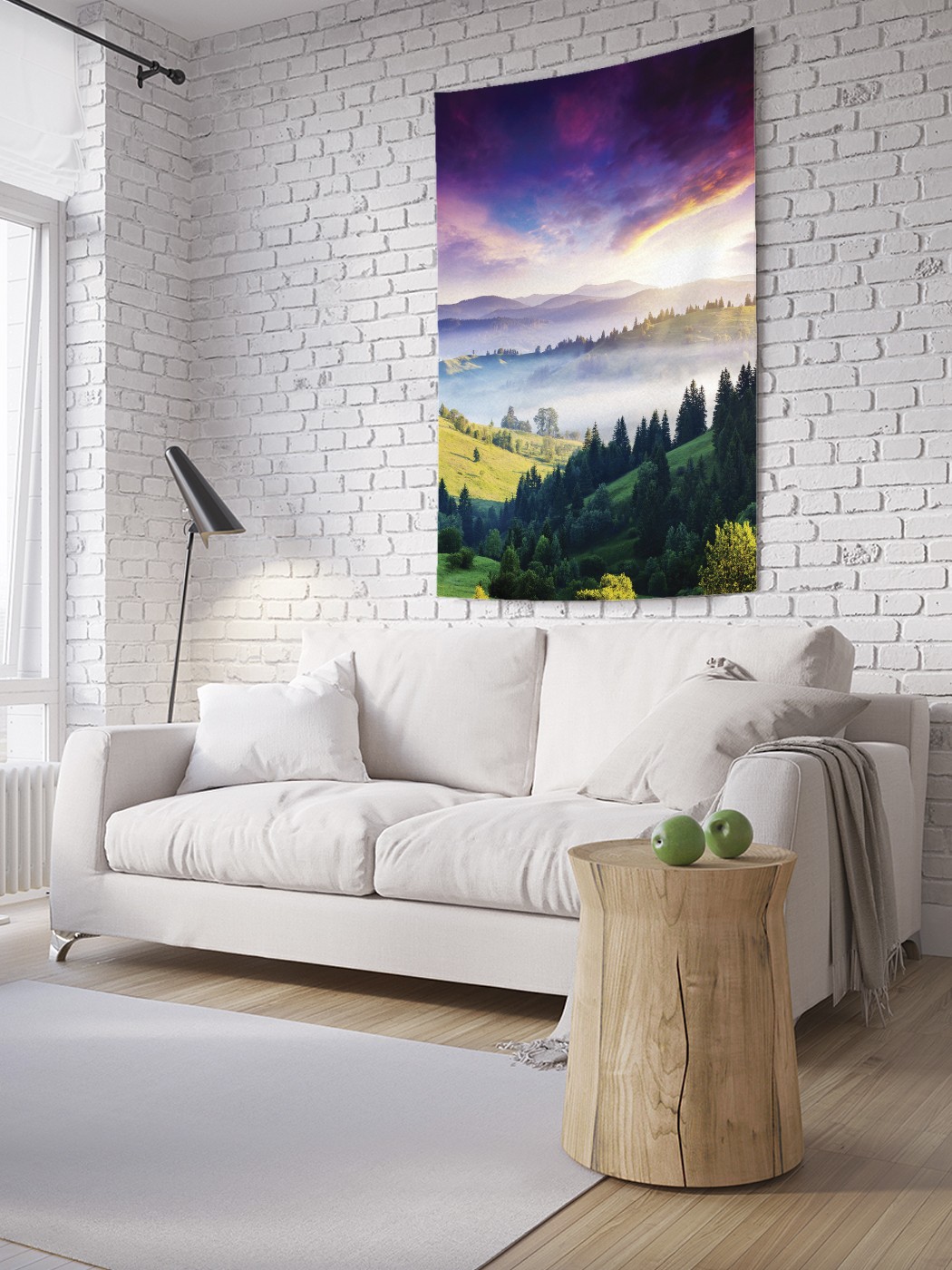 

Вертикальное фотопанно на стену JoyArty Холмы в тумане 150x200 см, Холмы в тумане