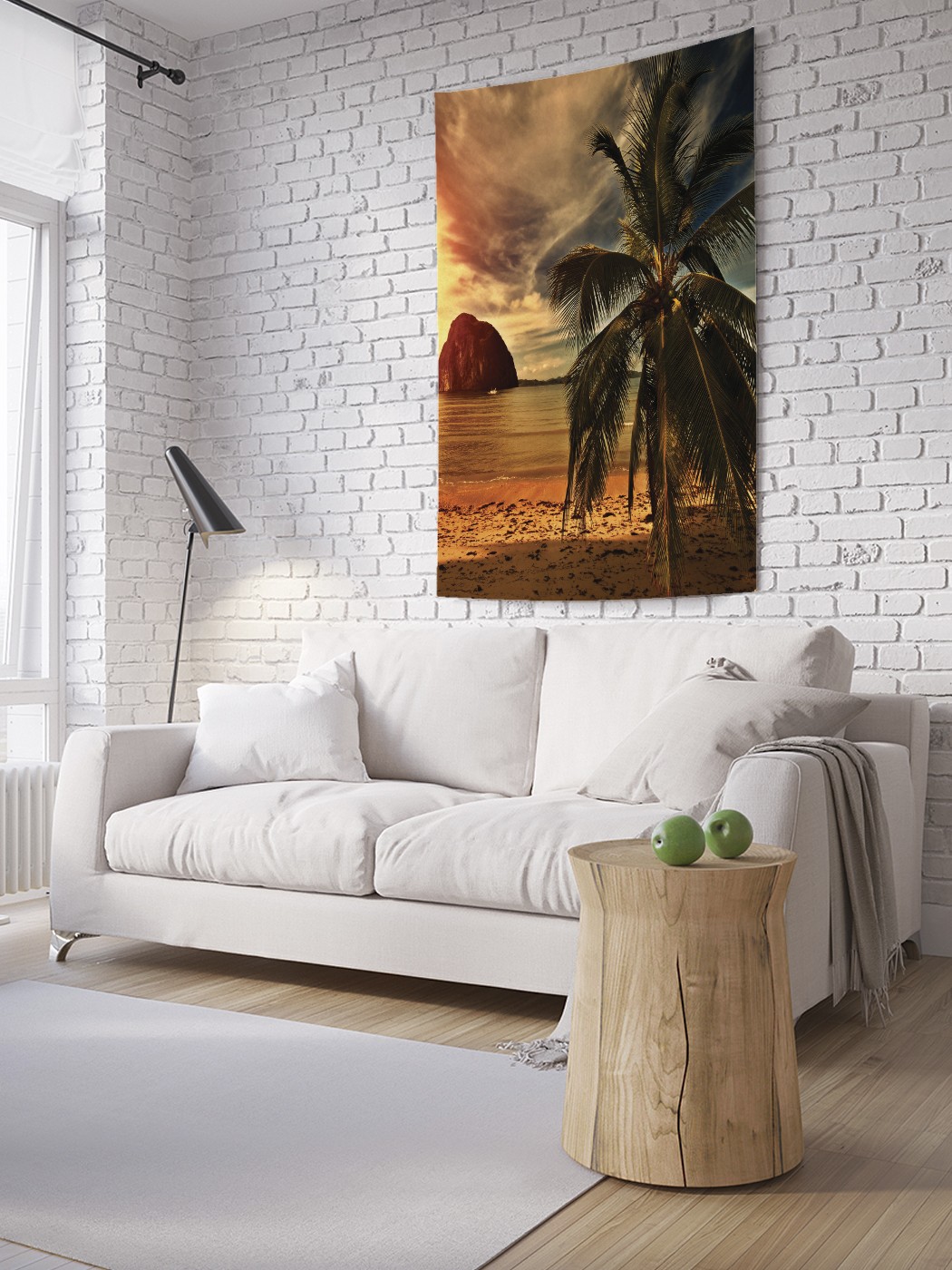 

Вертикальное фотопанно на стену JoyArty Пляж при закате 150x200 см, Пляж при закате