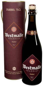 

Пиво Westmalle Trappist Dubbel in gift tube 7% 0,75 л, Темное