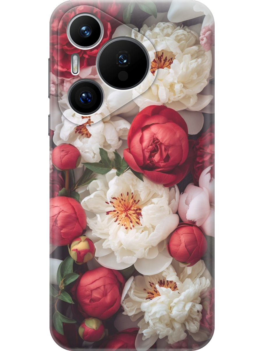 

Силиконовый чехол на Huawei Pura 70 с принтом "Красно-белые пионы", Прозрачный;белый;красный, 782624621