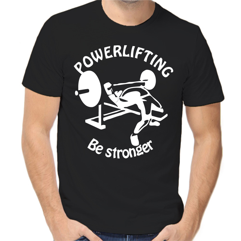 

Футболка мужская черная 50 р-р powerlifting be stronger, Черный, fm_powerlifting