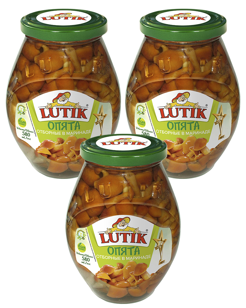 

Опята отборные Lutik в маринаде, 580 мл. - 3 шт