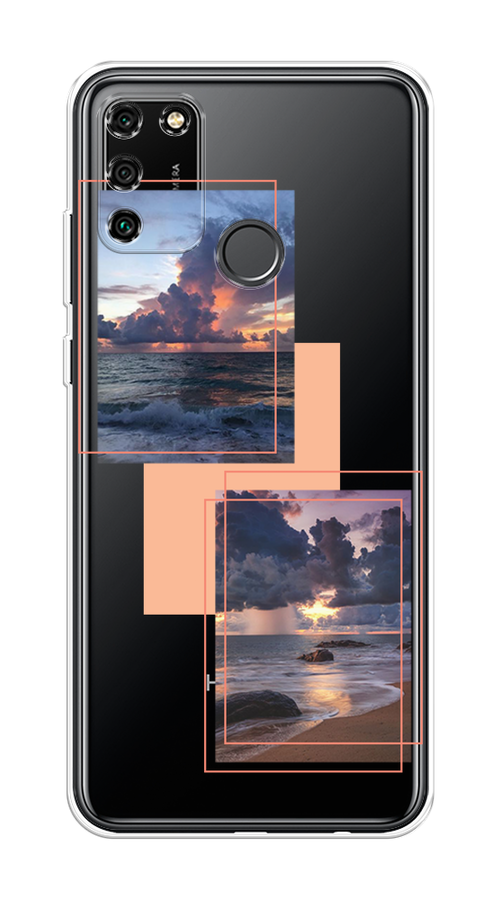 

Чехол на Honor 9A "Sky collage", Розовый;прозрачный;синий, 612350-1