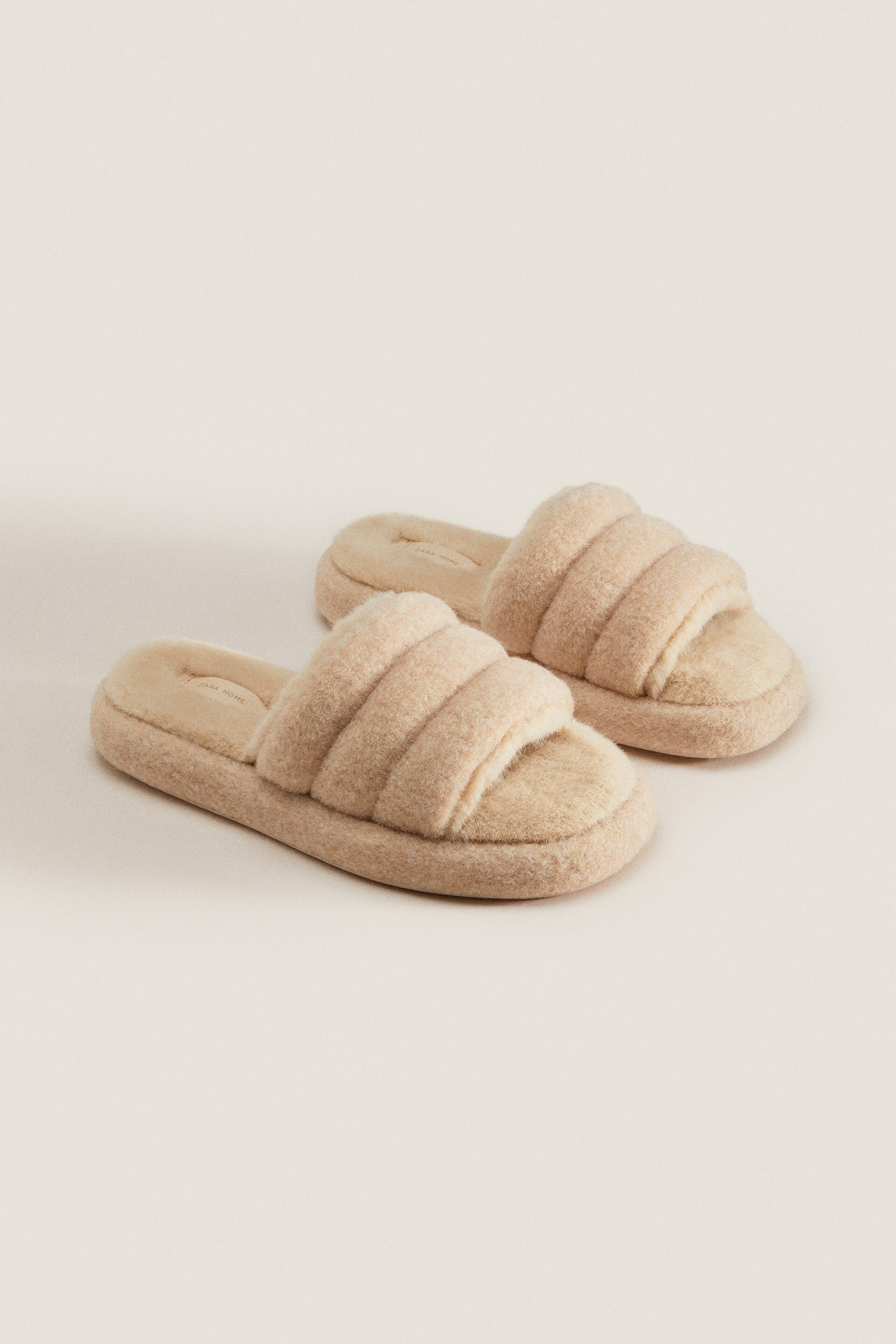 фото Тапочки женские zara 11041001 бежевые 40 ru (доставка из-за рубежа)