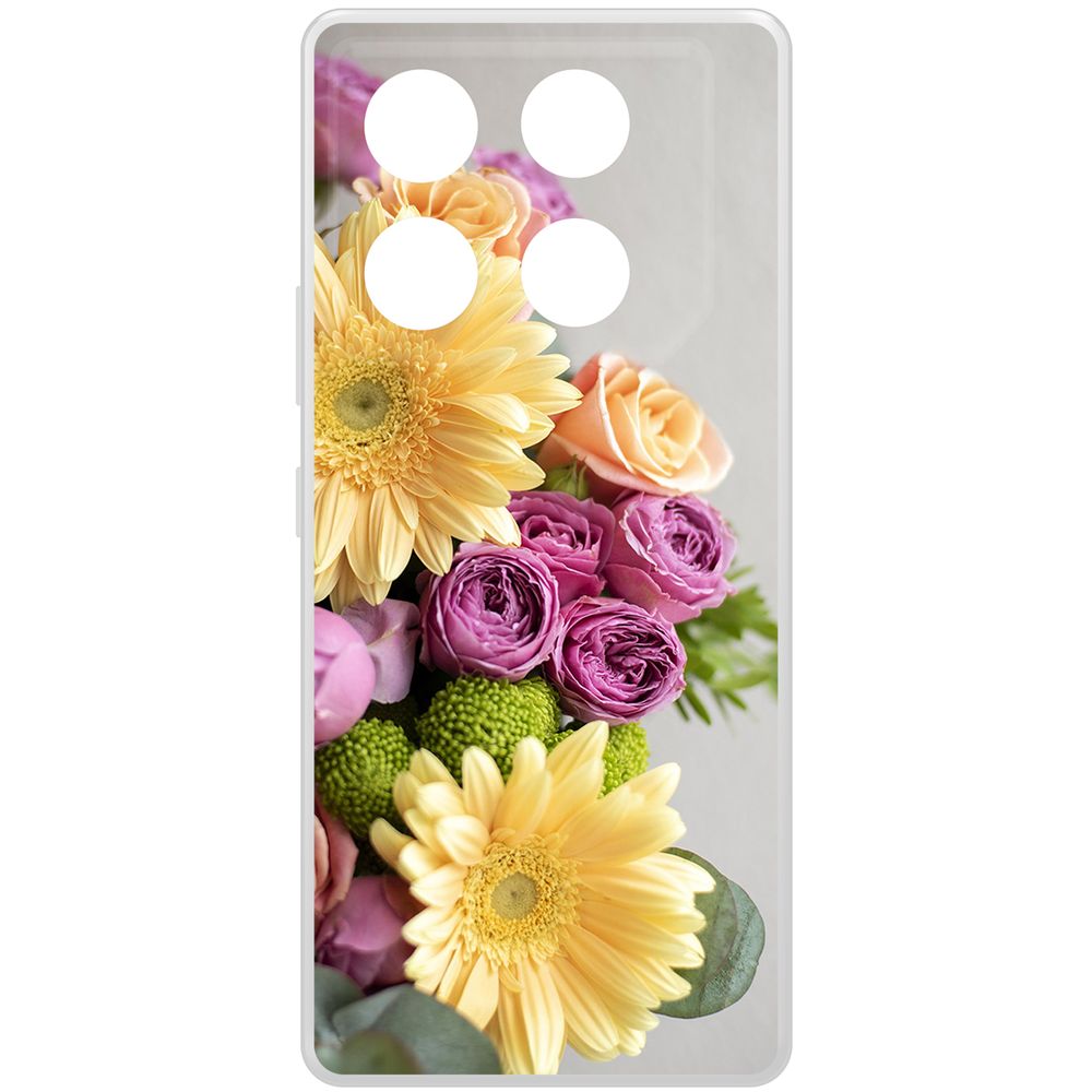 

Чехол-накладка Krutoff Clear Case Букет для INFINIX GT 20 Pro, Прозрачный