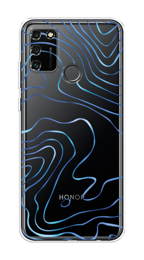 

Чехол на Honor 9A "Blue lines", Прозрачный;синий, 612350-1
