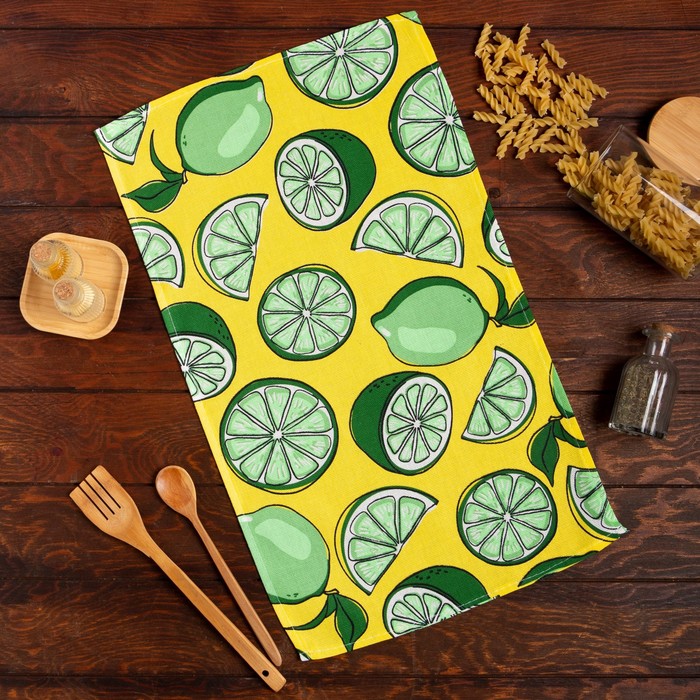 

Полотенце кухонное Доляна Lime 35х60 см, 100% хл, 160г/м2, Доляна: fruits