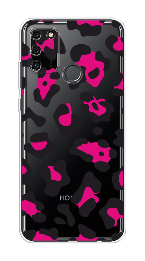 

Чехол на Honor 9A "Pink cow spots", Черный;розовый, 612350-1
