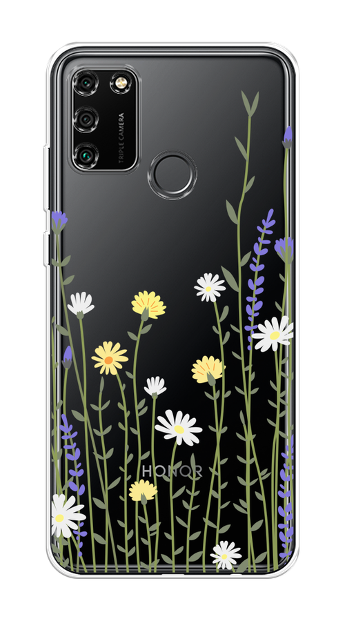 

Чехол на Honor 9A "Ромашка и лаванда", Зеленый;желтый;прозрачный, 612350-1