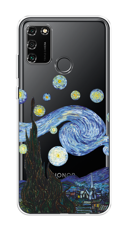 

Чехол на Honor 9A "Ночь Ван Гога", Голубой;синий;черный, 612350-1