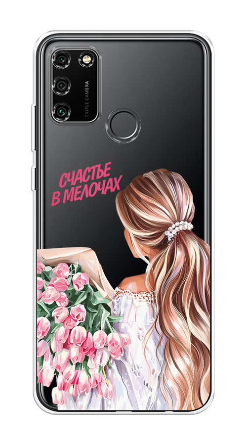 

Чехол на Honor 9A "Простые радости", Прозрачный;розовый;белый;бежевый, 612350-1