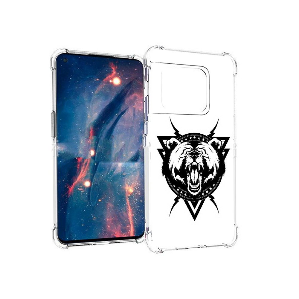 

Чехол MyPads Tocco для OnePlus 10 Pro медведь в треугольнике (PT224239.133.464), Прозрачный, Tocco