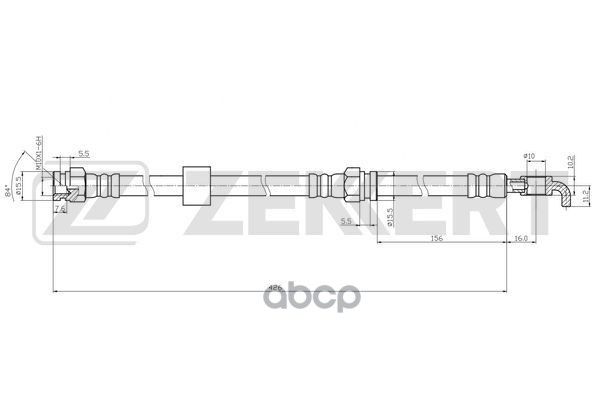 

Шланг Тормозной Передний Mazda Mpv Ii 99- ZEKKERT bs9516