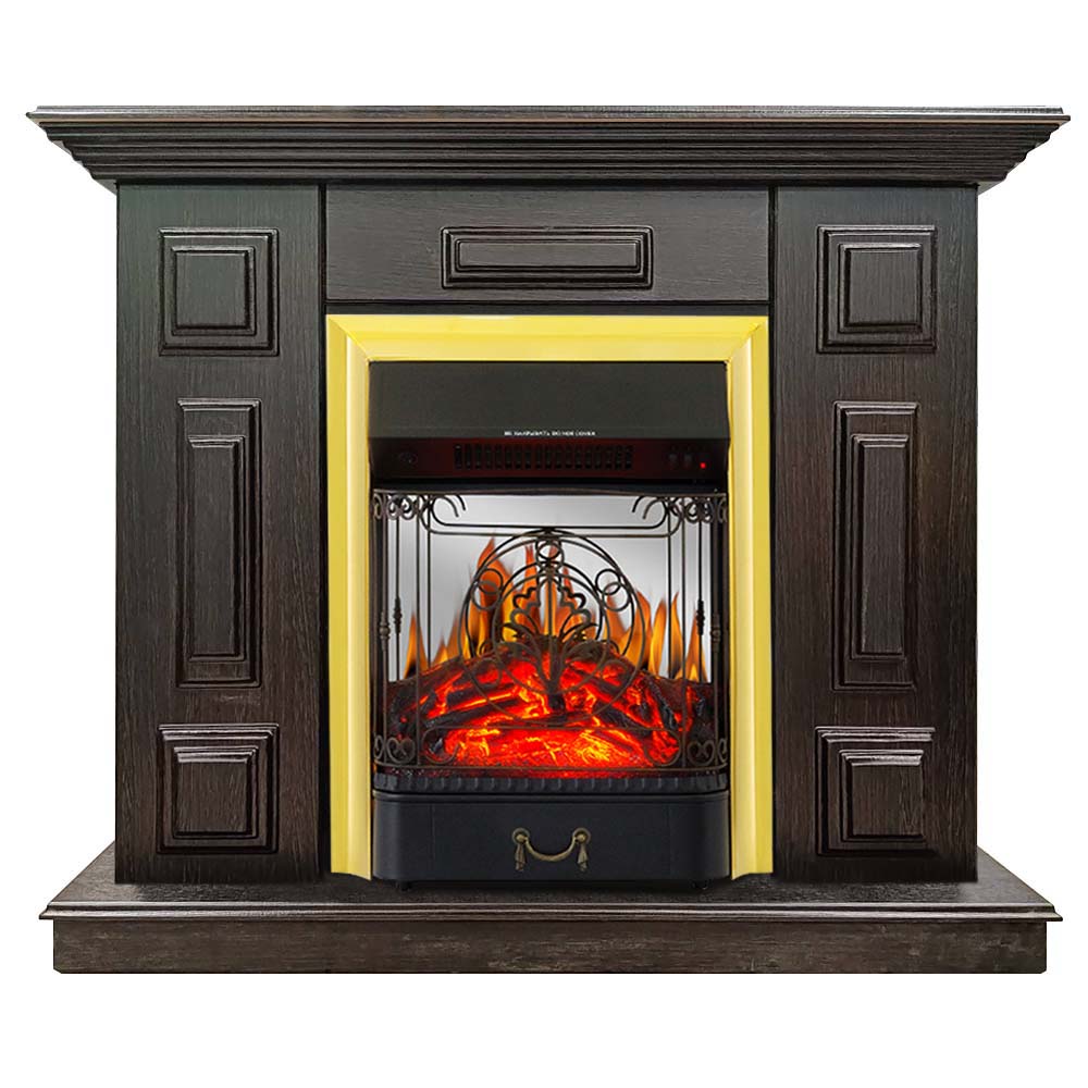 

Каминокомплект Хорошие Камины Юпитер с очагом Royal Flame Majestic FX M Brass коричневый, Royal Flame Majestic FX M Brass