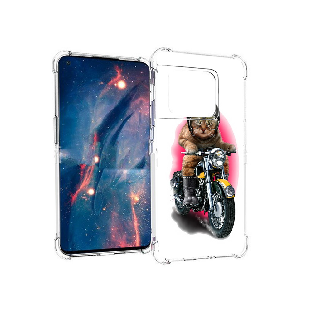 

Чехол MyPads Tocco для OnePlus 10 Pro мото-кот (PT224239.133.485), Прозрачный, Tocco