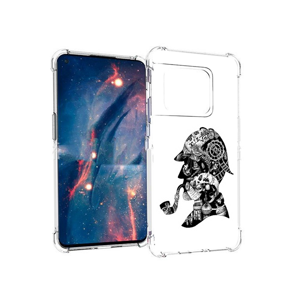 

Чехол MyPads Tocco для OnePlus 10 Pro мужчина с трубкой абстракция (PT224239.133.488), Прозрачный, Tocco