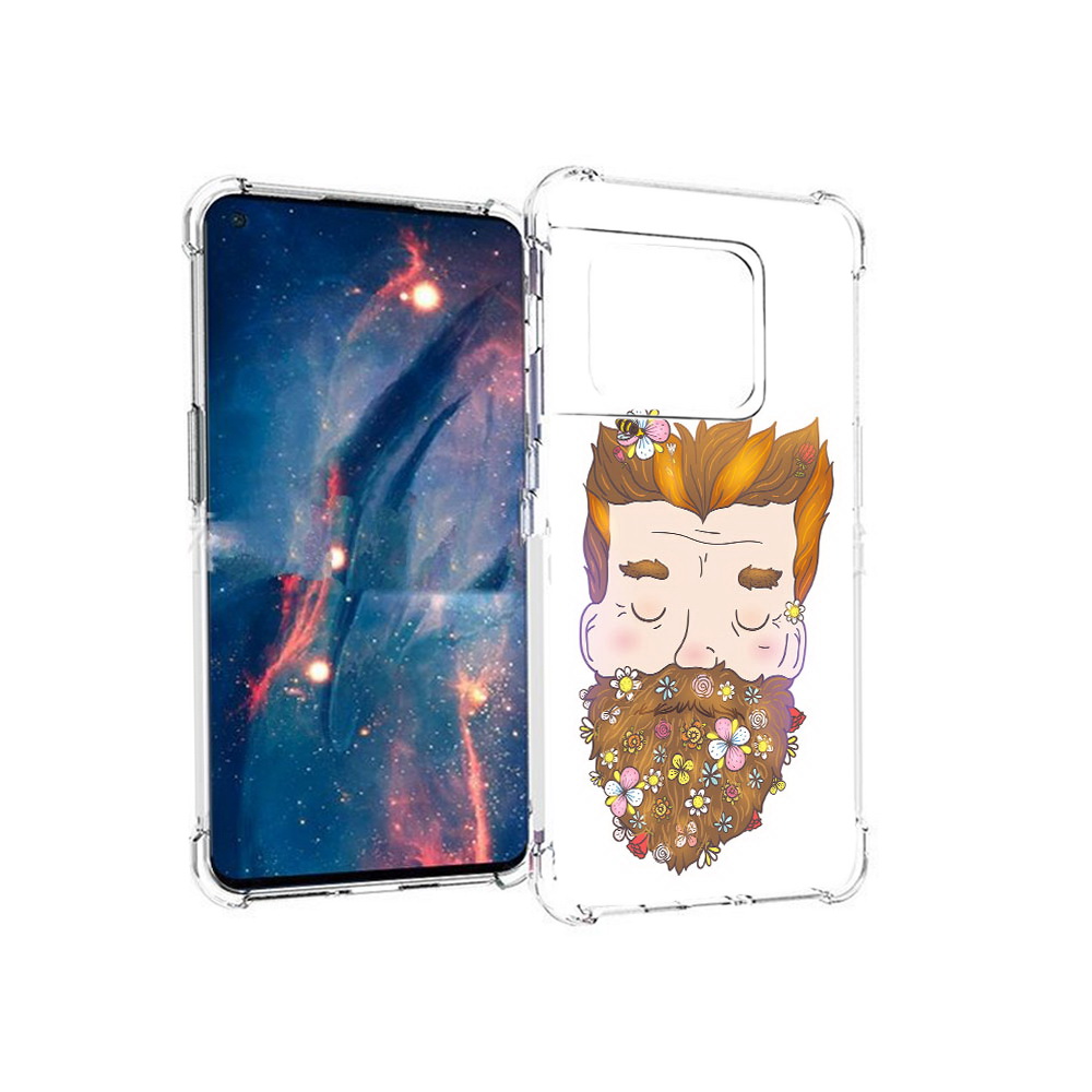 

Чехол MyPads Tocco для OnePlus 10 Pro мужчина с цветами в бороде (PT224239.133.489), Прозрачный, Tocco