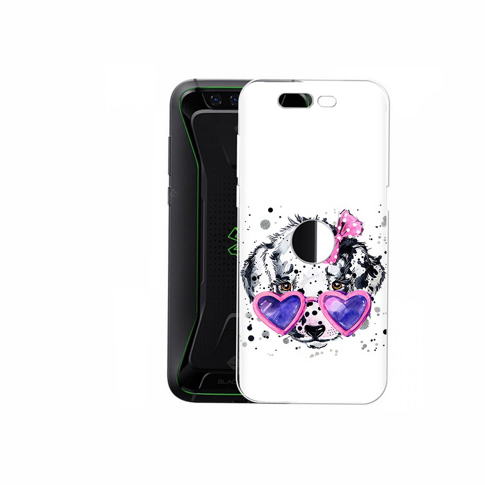 

Чехол MyPads Tocco для Xiaomi Black Shark долматинец в очках (PT144492.337.337), Прозрачный, Tocco