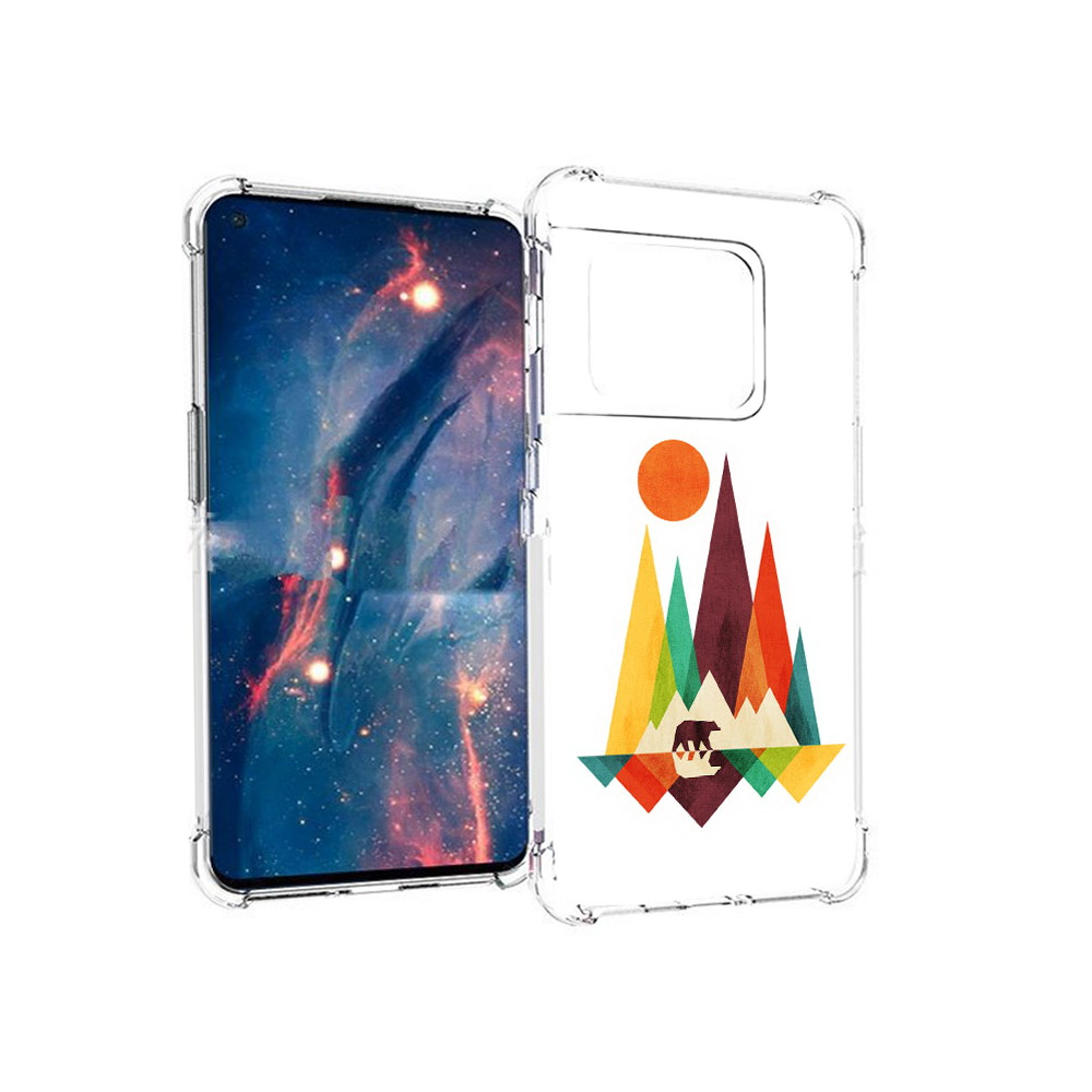 

Чехол MyPads Tocco для OnePlus 10 Pro нарисованные горы с медведем (PT224239.133.506), Прозрачный, Tocco