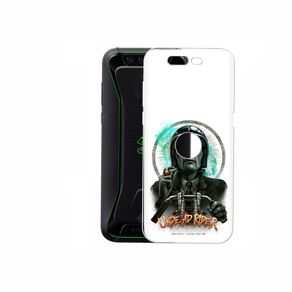 

Чехол MyPads Tocco для Xiaomi Black Shark зеленый мужчина с сигаретой на мотоцикле, Прозрачный, Tocco