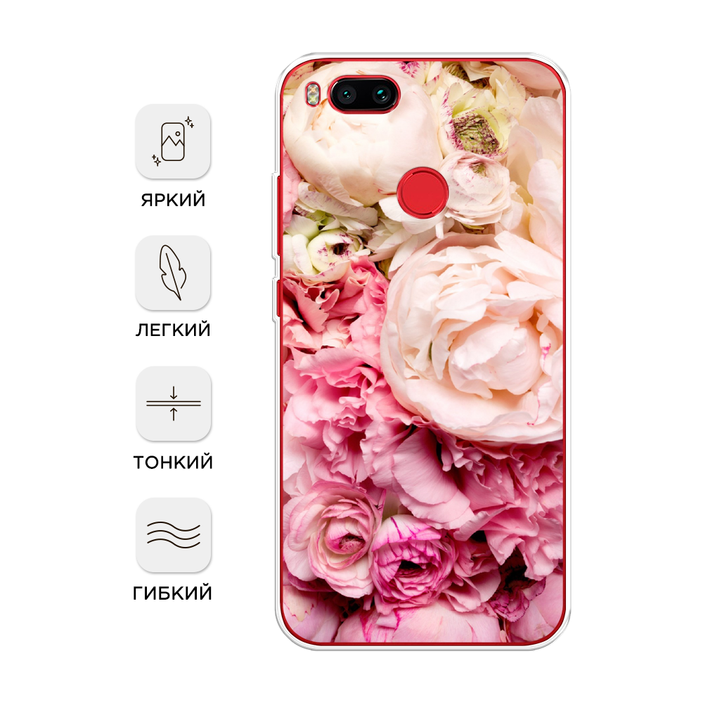 

Чехол Awog на Xiaomi Mi 5X "Пионы яркие", Разноцветный, 32350-8
