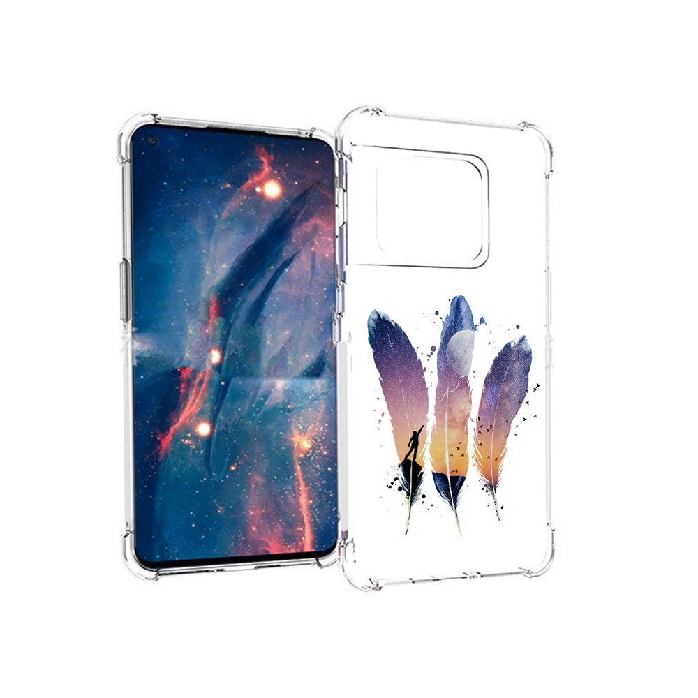 

Чехол MyPads Tocco для OnePlus 10 Pro небесные перья (PT224239.133.519), Прозрачный, Tocco