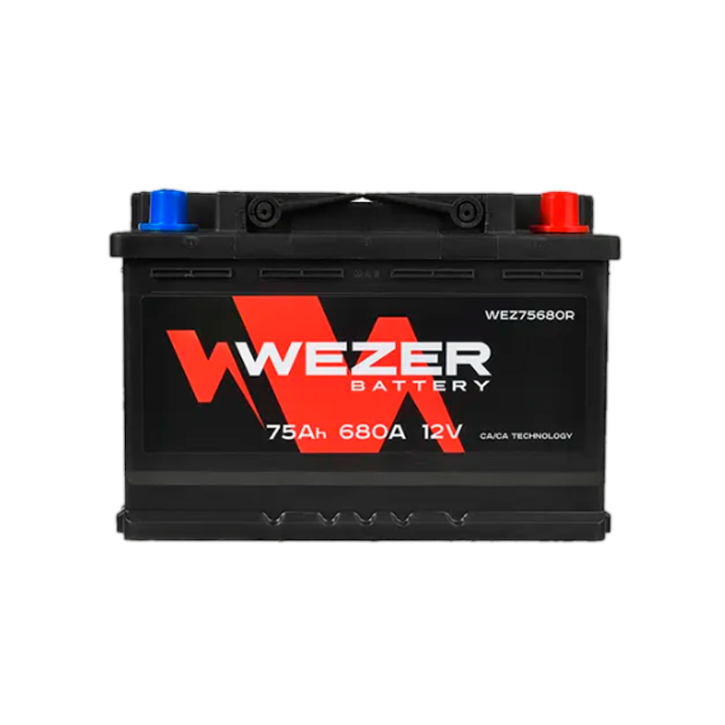 

Wez75680r_аккумуляторная Батарея! 75ah 680a +Справа 278/175/190 WEZER арт. WEZ75680R