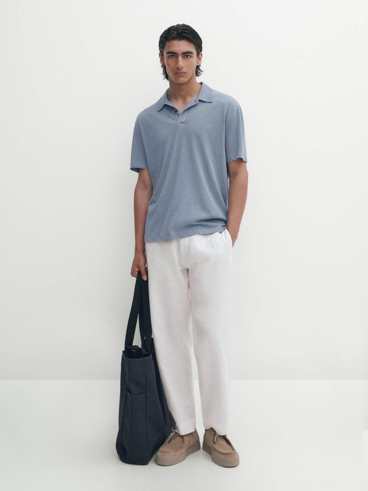 

Футболка мужская Massimo Dutti 0701/208-I2024 голубая XL, Голубой, 0701/208-I2024