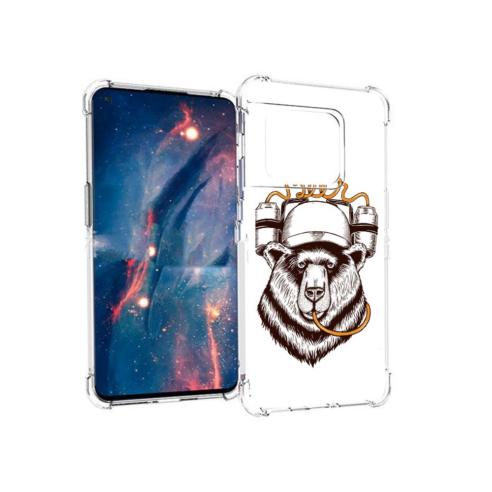 

Чехол MyPads Tocco для OnePlus 10 Pro пивной медведь (PT224239.133.538), Прозрачный, Tocco