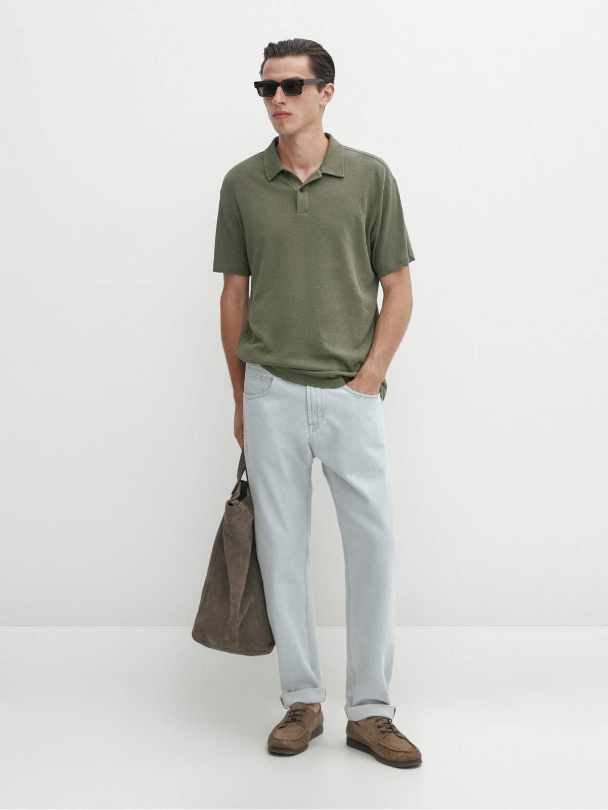 

Футболка мужская Massimo Dutti 0701/208-I2024 зеленая M, Зеленый, 0701/208-I2024
