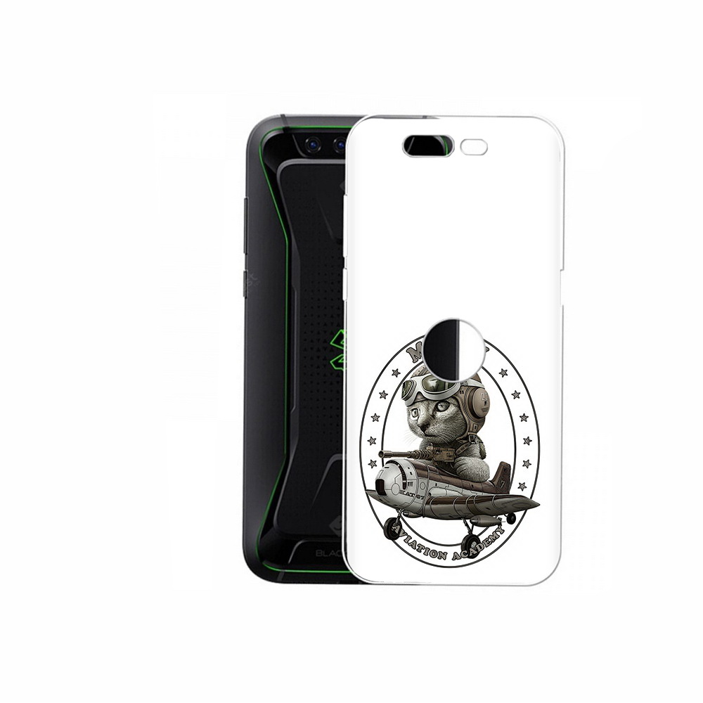 

Чехол MyPads Tocco для Xiaomi Black Shark кот в самолете (PT144492.337.395), Прозрачный, Tocco
