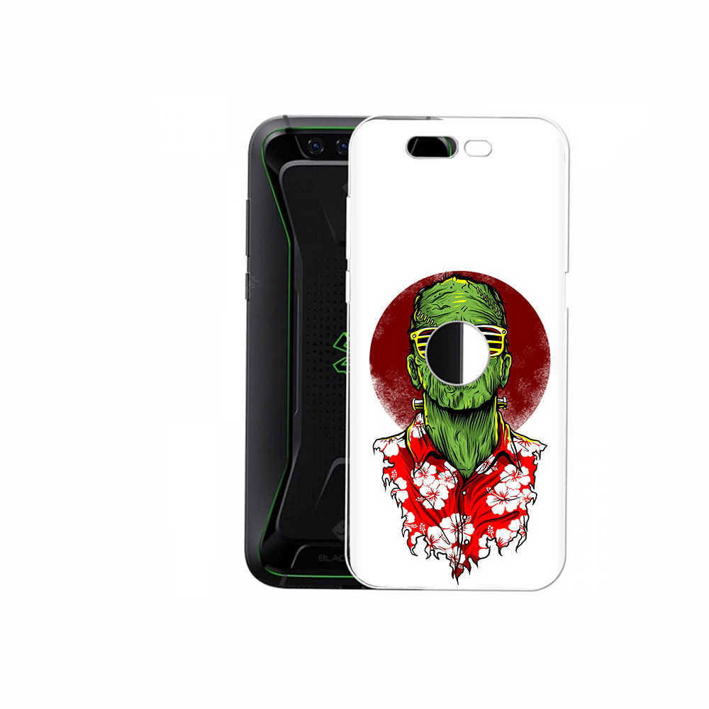 

Чехол MyPads Tocco для Xiaomi Black Shark крутой зеленый мужчина в очках, Прозрачный, Tocco